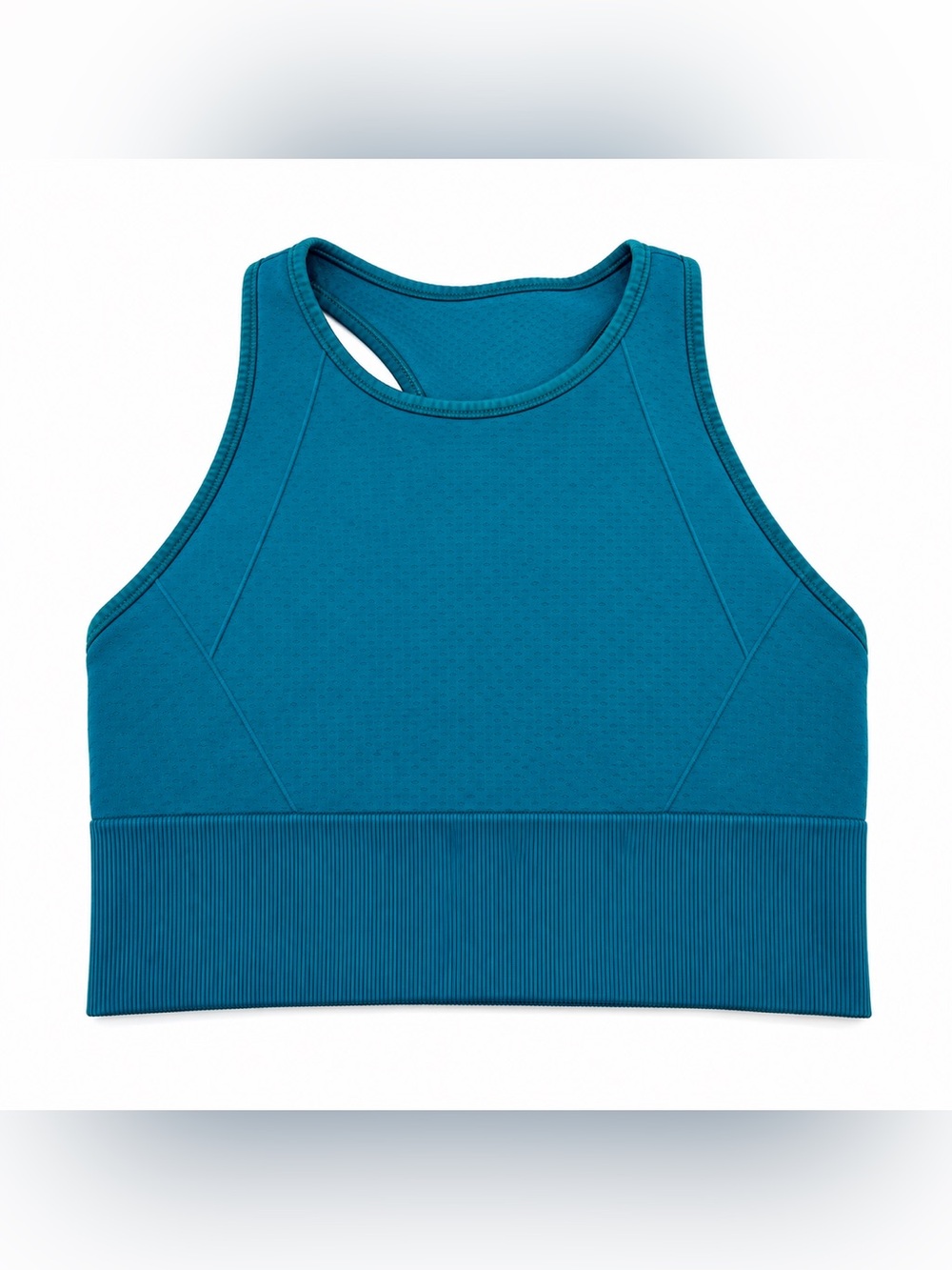 Lululemon Ebb to Train Bra women Size 6 Teal Longline Everlux C/D Support
